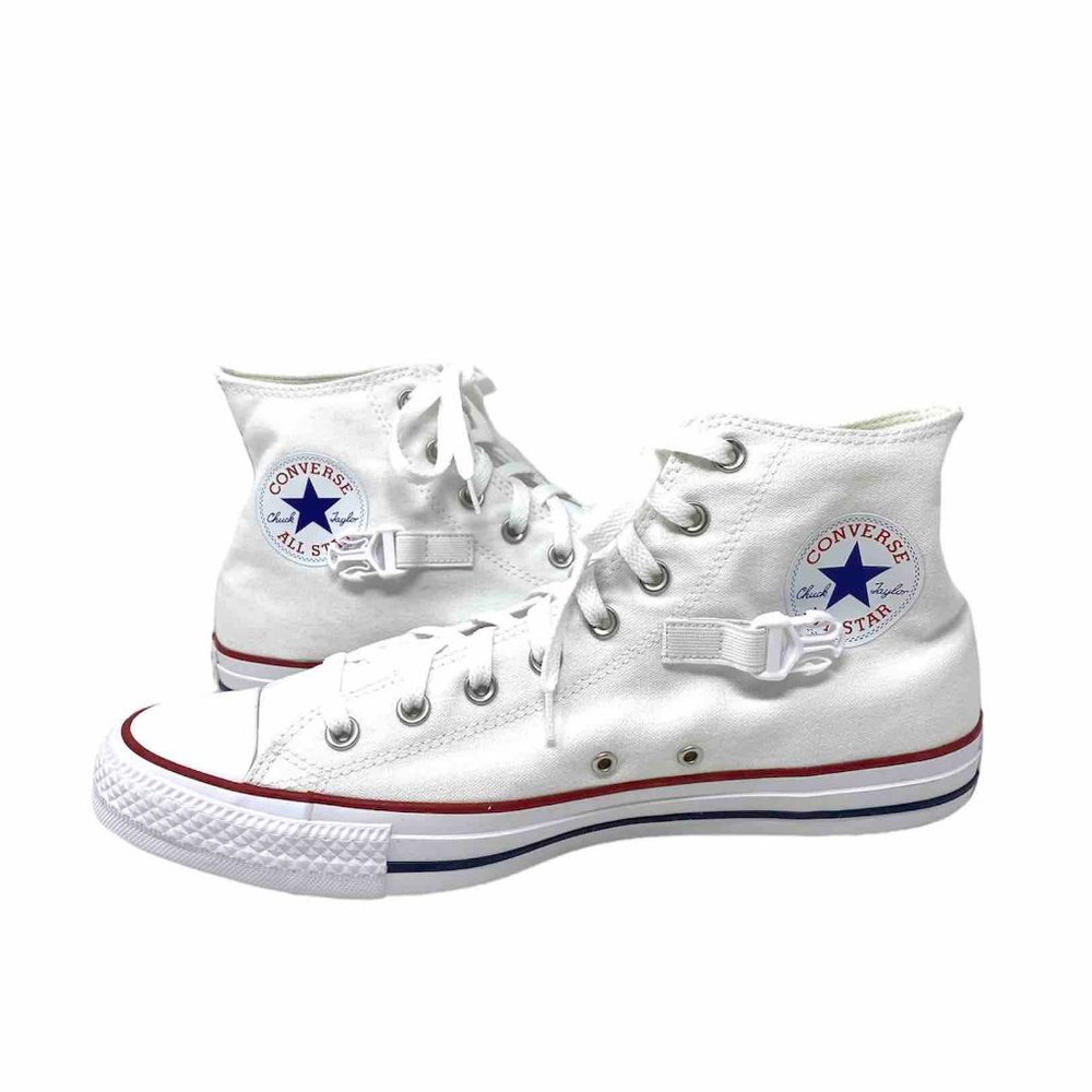 Converse Mens Size 168263C CTAS Buckle Up High Top White Neo Pink Canvas Sneaker - Picture 12 of 13